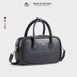 Túi Lata (Thời trang nữ form hộp phối viền chỉ size 23 - Túi đeo chéo da HN140)