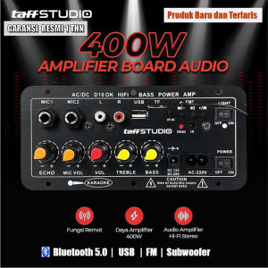 TaffStudio Amplifier Audio Bluetooth 400W dengan Subwoofer USB & FM - D10OK