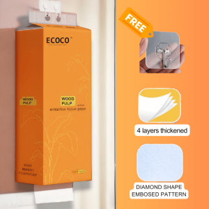 Native Wood Pulp Extractable Facial Tissue Good Quality Multifunctional Hanging Facial Tissue 4layers 1500sheets