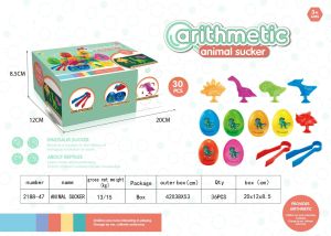 Educational Toys   Rainbow Counting Soft Gel   Animal suction cup   Color matching dinosaur eggs   Montessori teaching aids