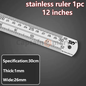 Metal Ruler Stainless Steel Long Iron Drawing Measurement Student Stationery(15CM TO 50CM)
