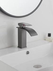 Bathroom Tap 304 Stainless Steel Waterfall Faucet Hot and Cold Black Household Bathroom Basin Faucet Water Tap VYD4Fast shipping
