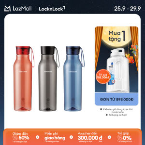 Bình nước nhựa Tritan Lock&Lock Eco Bottle 750ml ABF664 - Trong suốt - 3 màu - Có dây treo