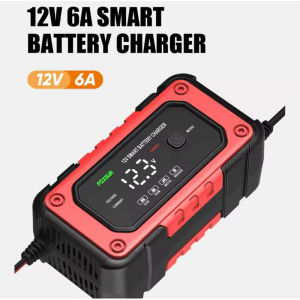 Charger Aki Accu Mobil Motor Truk FOXSUR 12V 6A - 4Ah -120Ah Smart Charging Repair Mode Original
