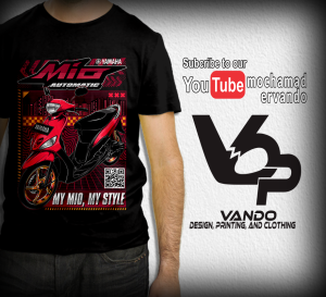 KAOS MOTOR YAMAHA MIO RED - KAOS DISTRO PRIA WANITA - KAOS PENDEK KATUN MURAH - KAOS CUSTOM