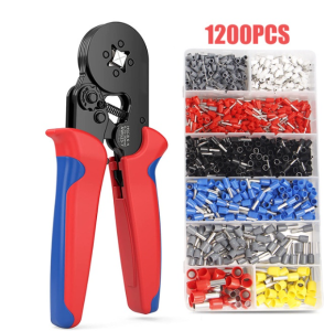 Kìm bấm cos vuông HSC8 6-4A tự điều chỉnh kèm 1200 đầu cos đủ loại cos ống tròn cos pin