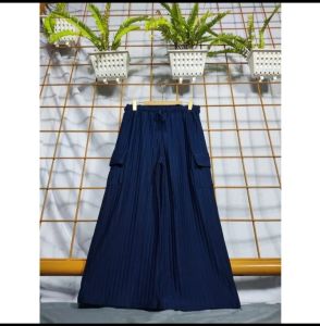 (LAGI DISKON) Celana Kulot Highwaist Terbaru / Cargo Pants Knit Hornet premium MURAH NAMPOL