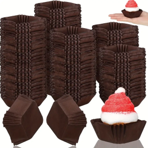 250pcs Baking Cake Liners Square Cupcake Paper Cake Cup Baking Muffin High Temperature Mold For Microwave Oven