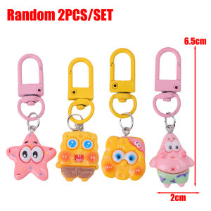 Các ba cô gái siêu nhân crybaby Móc Chìa Khóa resin chìa khóa nhỏ nhẫn trái cây hoạt hình kapibala SpongeBob Sao phụ kiện mặt dây gắn túi món quà sinh nhật