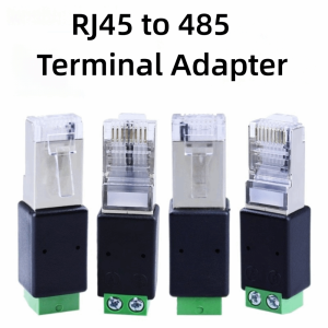 CRUSHES 2PIN Terminal RJ45 to RS485 Converter RJ45 Male Connector Network Adapter RJ45 Terminal Adapter Splitter RJ45 to RS485 Adapter CCTV System