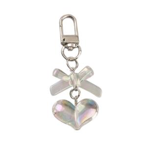 Heart/Bear Shaped Keychain Pendent Lovely Keychain Backpack Hanging Pendants Keyrings for Women Girl Handbag Decorations