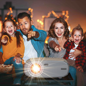 WEWATCH Máy Chiếu WIFI 5G Tiện Dụng V50 Máy Chiếu Phim Mini Thông Minh Full HD 1080P Máy Chiếu Bluetooth LED Màn Hình Lớn 200