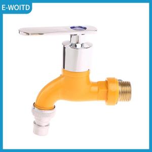 【E-WOITD】 4 Colors Faucet 1 2 Male Wall Mounted Washing Machine Faucet Plastic Water Hose Quick Connector Garden Balcony Faucet