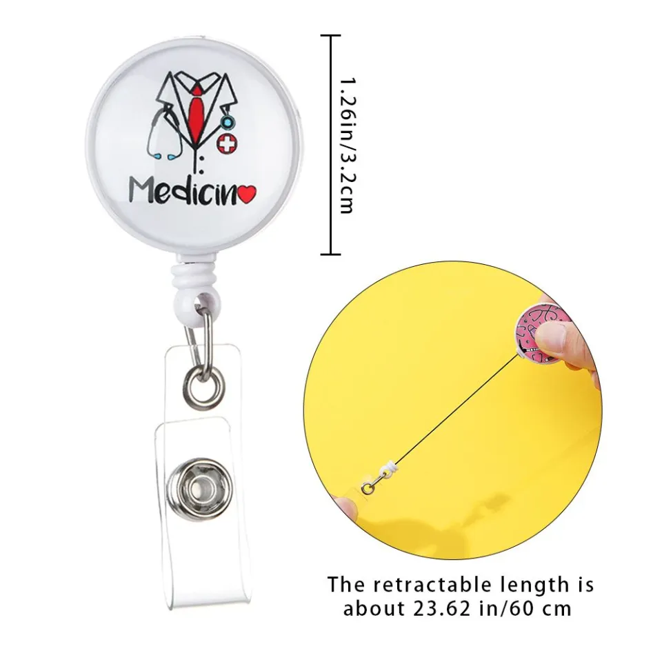 Ready Stock/COD】Unisex 7 Styles Gifts Work Name Tag Retractable