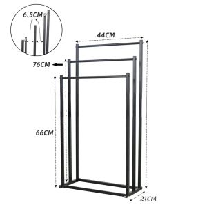 Towel Rack Stand Metal Floor Towel Rack Hanger Bathroom Rack Drying Rack Home Storage Shelf