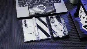 FCTransparent Case For Samsung Galaxy Z Fold 7 Fold 6 Fold 5 Shockproof with Screen Protector Bracket