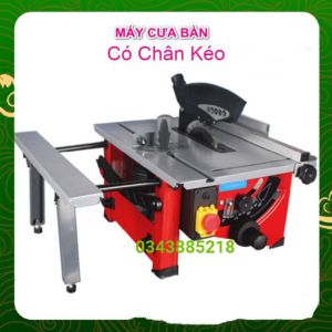 máy cưa bàn trượt JIFA có chân đỡ bản rộng điều chỉnh góc nghiêng lưỡi cắt