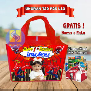 (30 PCS KFC) Tas Ultah Anak Muat KFC Tas Ultah Murah Muat KFC Tas Ulang Tahun Anak Free Nama Dan Foto Tas Ultah Murah Free Desain Karakter Bebas Tas Snack Ulang Tahun Tas Souvenir Ultah Tas Berkat Tas Aqiqah Tas Mengenang Tas Khajatan Tas Khitan