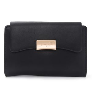 Woman Medium Wallet High Capacity Female Card Holder Hasp Coin Pocket