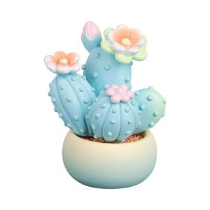 Mini Resin Cacti Figurines Miniature Potted Cacti Potted Resin Crafts Fairys Garden Accessories Home Decors