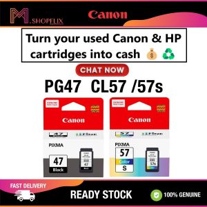 Canon Ink PG-47 PG47 / CL-57S CL57S / CL-57 CL57 Black or Colour Ink Cartridge for Canon E400/ E410/ E460/ E470/ E480/ E3170 Pixma Printer