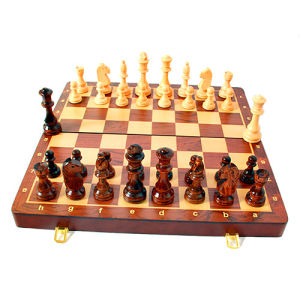 Premium VIP Wooden International VIP Chess Set Walnut Chess Board 45 x 45cm