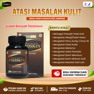 Obat Panu Alami Paling Cepat Hilang Permanen di Apotik - Sehat Kulit PROSKIN 60 Kapsul Terlaris