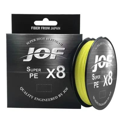JOF X8 150M 300M 500M / 546YDS Braided Fishing Lines 8 Weaves 15-100LB Smooth PE Multifilament Line for Sea Fishing