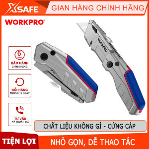 Dao gấp tiện ích có lưỡi cắt gấp gọn bằng nhôm Workpro - WP211011