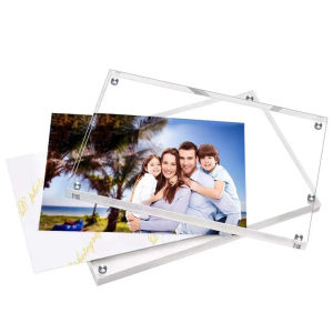 SG Gadget® Acrylic Photo Frame Desktop Picture Holder /Display Stand/Creative Magnetic Fridge Magnets