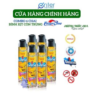 [Hàng Chính Hãng] Bình xịt côn trùng EnterOne 600ml {Combo 6 chai} hương nước hoa xịt diệt kiến diệt gián diệt muỗi. Xịt diệt côn trùng an toàn hiệu quả