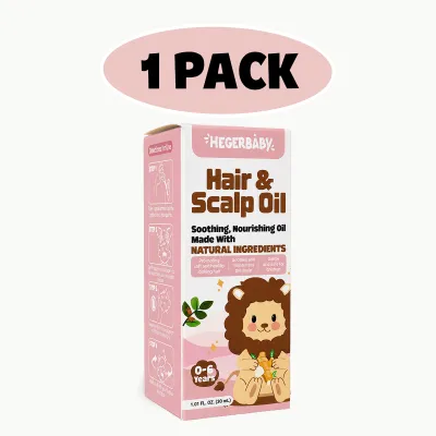 Hegerbaby Hair & Scalp Oil - Flourish Growth Hair Message Oil Moisturizing & Nourishing for Kids