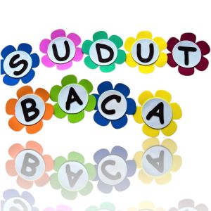 TBNStore Tulisan POJOK BACA / SUDUT BACA Pelangi Hiasan Dinding EVA modern untuk kelas sd