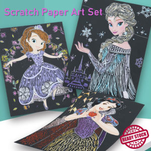 5pcs/set Frozen Scratch Art Drawing Set DIY Art Craft Educational Toys For Kids Birthday Christmas Gift Mainan Budak