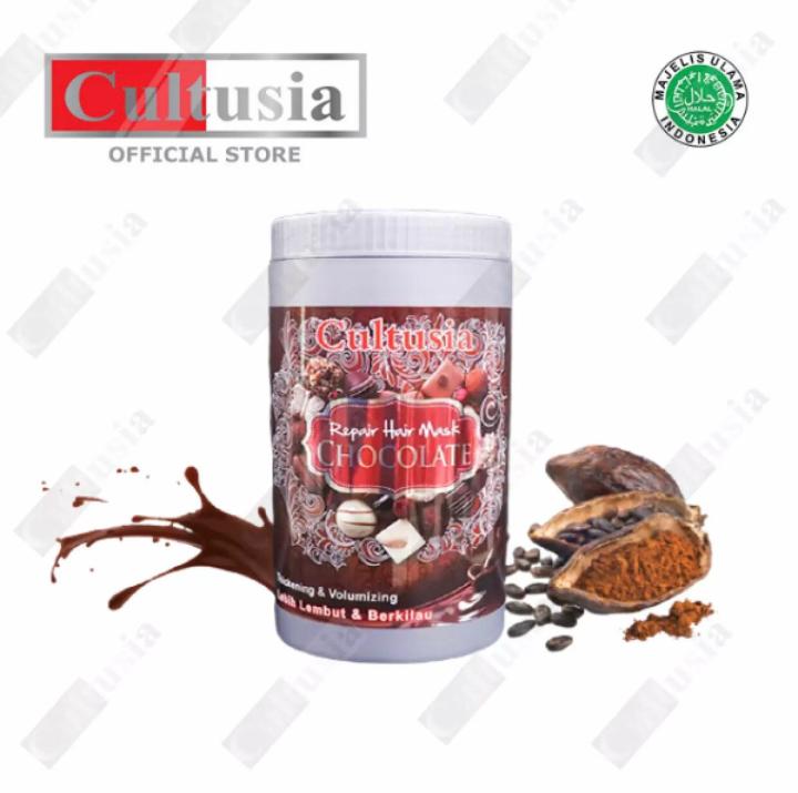 Cultusia Hair Mask Chocolate Kemasan 1kg Masker Rambut Coklat Cultusia Masker Rambut Salon 