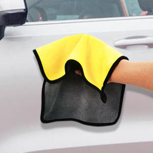Car Wash Towel Thickened Car With Coral Towel Two-Color Absorbent Car Cloth Cleaning Car Towel Rag (READY STOCK)
