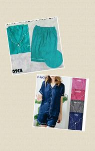 PIYAMA/BAJU TIDUR WANITA DEWASA HP SATIN EMBOS