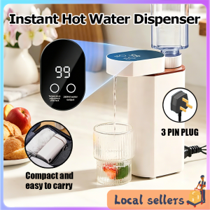 [SG Stock]Portable Instant Hot Water Dispenser 6 Gear Temperature Adjustable 3 Pin UK Plug Fast Heating Travel Mini Water Heater