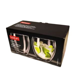 Bodum PAVINA Double Walled Glass Cup Microwavable Latte Mug Coffee Cup Espresso Cup Tea Cup Hot Water Cup 2 pcs