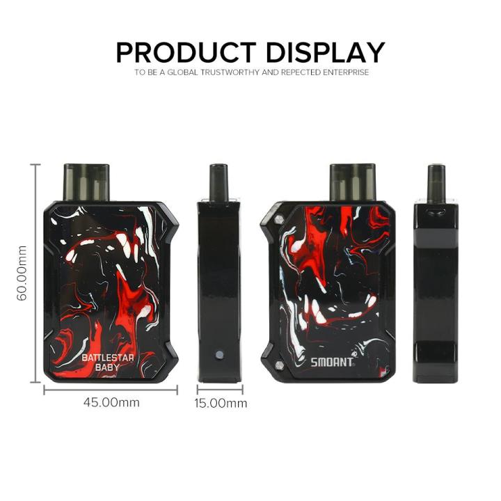 ROKOKELEKTRIK - VAPE POD SIAP NGEBUL - POD VAPE SIAP NGEBUL - SMOANT  BATTLESTAR BABY PODS KIT AUTHENTIC/BLACK