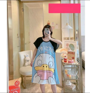 🌟🌟NEW🌟🌟สินค้าพร้อมส่ง🌻🌺 เสื้อผ้าสำหรับคนโอเวอร์ไซร์ใส่ได้ ชุดนอนกระโปรง ชุดนอนน่ารัก ใส่สบาย เนื้อผ้าอย่างดี 🌺🌼🌸