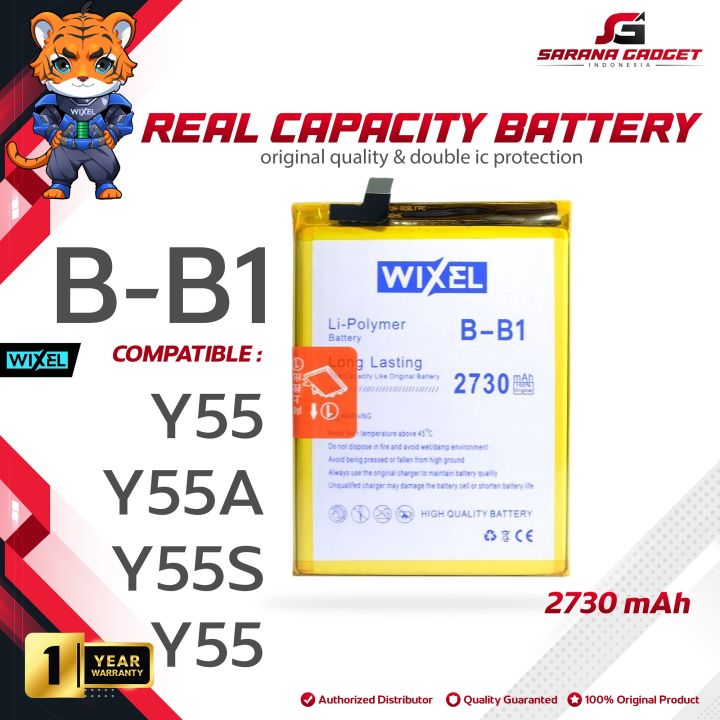 WIXEL%20Baterai%20Vivo%20Y55%20Y55A%20Y55S%20Y55L%20B-B1%20BB1%20Real%20Capacity%20Batre%20Batrai%20HP%20Handphone%20Battery%20-%20Image%202