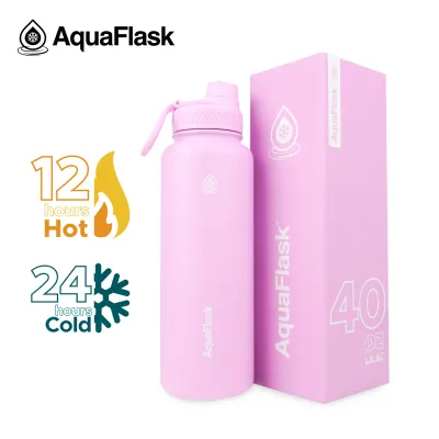 AquaFlask (40oz) Wide mouth w/ flip cap Vacuum Insulated Stainless Steel Drinking Water Bottle