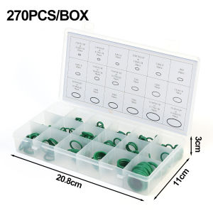 270Pcs O-Ring Assortment Kit High Pressure Rubber Sealing Gaskets for Plumbing Automotive Faucet Repair O-Rings Washers Set