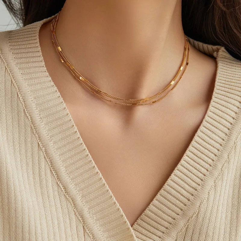 Women's thin store gold necklace