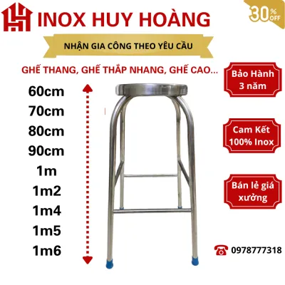 (60cm-160cm) Ghế thắp nhang inox nhiều kích thước ghế thang inox ghế cao ghế leo cao ghế dài inox thang inox đủ cỡ...