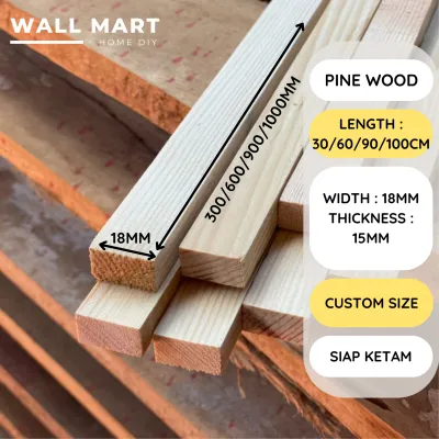 NEW Kayu Pine wood siap ketam ready stock DIY perabot kerusi meja papan kayu