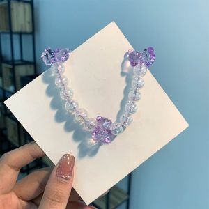 Gelang wanita karet rambut cewek couple anak dewasa persahabatan bestie lucu tali karet elastis kristal mutiara unik aesthetic estetik anti luntur fashion simple
