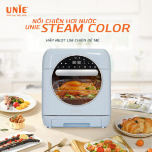 Nồi chiên hơi nước UNIE STEAM COLOR Hàng chính hãng Thái Lan Dung tích lớn 15 lít Công suất 1800W Đột phá công nghệ chiên hấp 2 trong 1 Khay chứa nước dung tích lớn tháo lắp dễ dàng vệ sinh Bảo hành 12 tháng 1 đổi 1 trong 7 ngày