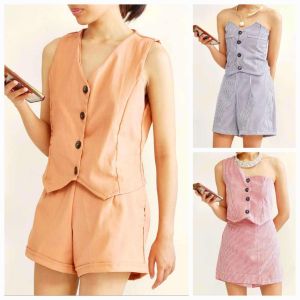 hanna Casual Summer Vest Skort for Girl Set Terno Coordinates    fits up to large frames classy and elegant timeless classic  timeless piece casual office or party classic piece super kapal ng tela hindi kayo magsisi our aim is to produce quality clothe